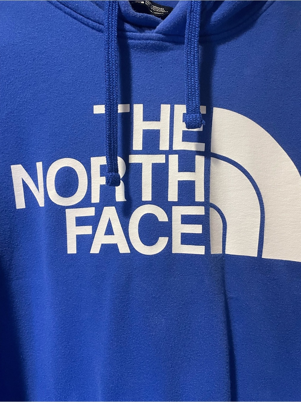 The North Face Blue Logo Pullover Hoodie Men’s Large Fleece Sweatshirt - Picture 9 of 9
